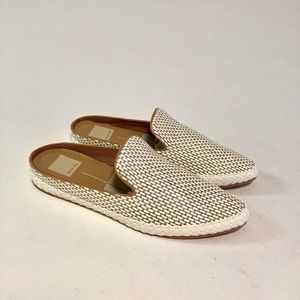 Dolce Vita White Cream Weaving Leather Mules size 7.5
